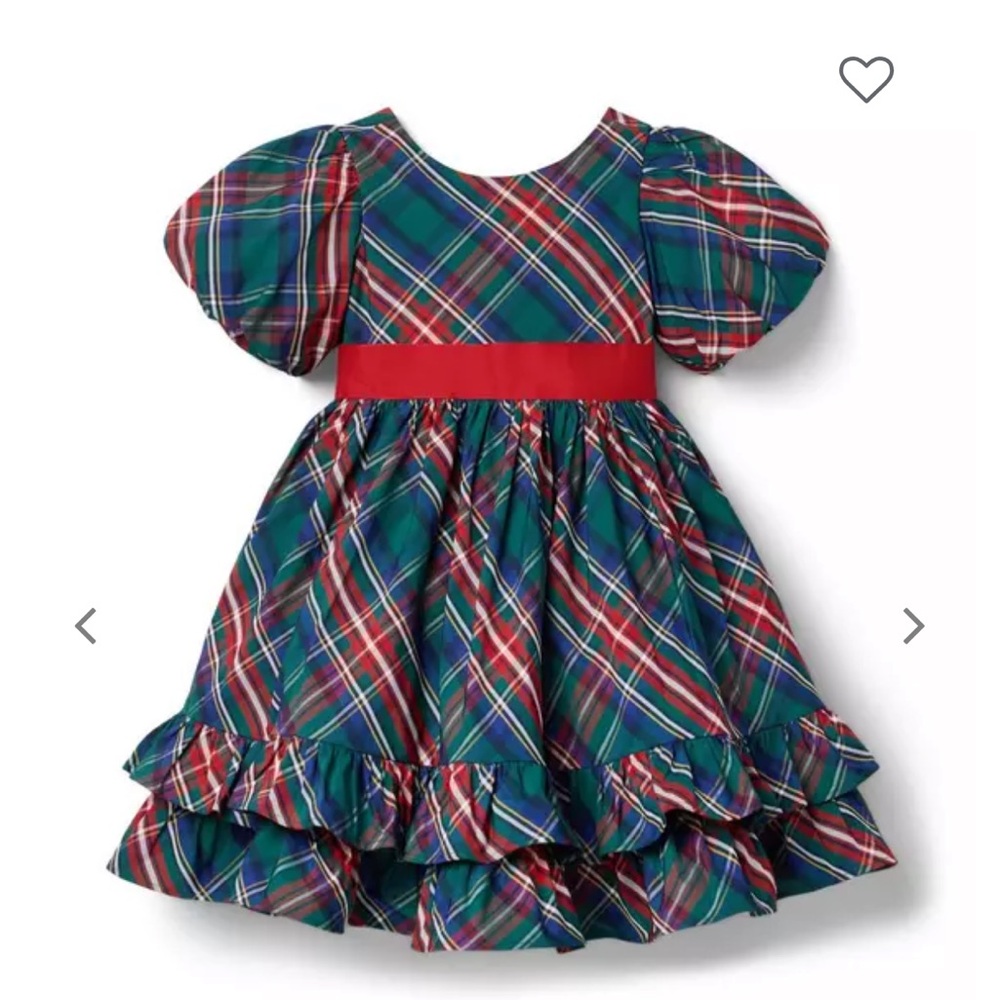 Janie and Jack Bow Tied Tartan Dress
